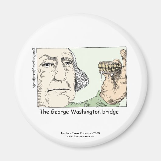 George Washington Brug Grappige Nieuwigheidsmagnee Magneet (Voorkant)