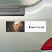 George Washington Bumpersticker (Op auto)