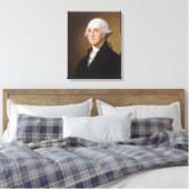 George Washington, c.1821 (olie op canvas) Canvas Afdruk (Insitu (Slaapkamer))