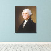 George Washington, c.1821 (olie op canvas) Canvas Afdruk (Insitu (Houten vloer))