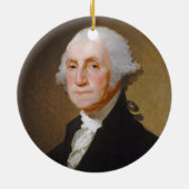 George Washington, c.1821 (olie op canvas) Keramisch Ornament (Achterkant)
