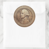 George Washington Campagneknop Ronde Sticker (Tas)