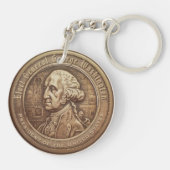 George Washington-campagneknop Sleutelhanger (Achterkant)