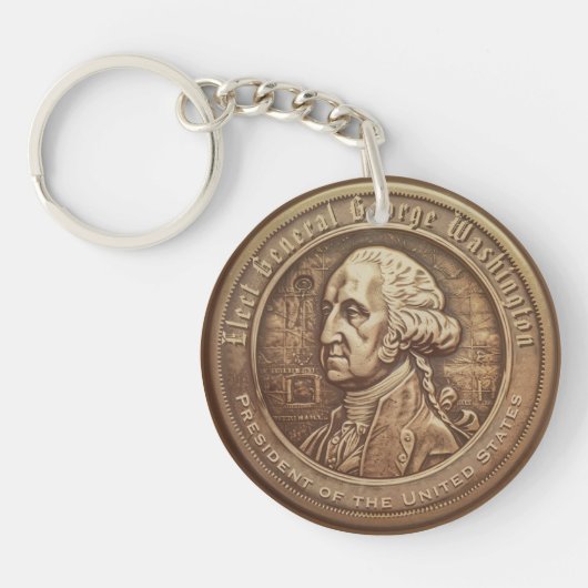 George Washington-campagneknop Sleutelhanger (Voorkant)