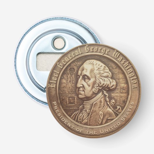George Washington Campaign Button Flesopener (Voorkant)