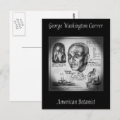 George Washington Carver ~ Botanist & Inventor ~ Briefkaart (Voorkant / Achterkant)