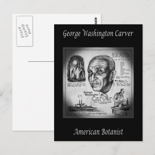 George Washington Carver ~ Botanist & Inventor ~ Briefkaart (Voorkant / Achterkant)