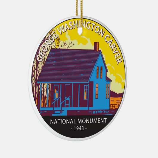 George Washington Carver National Monument  Keramisch Ornament (Rechts)