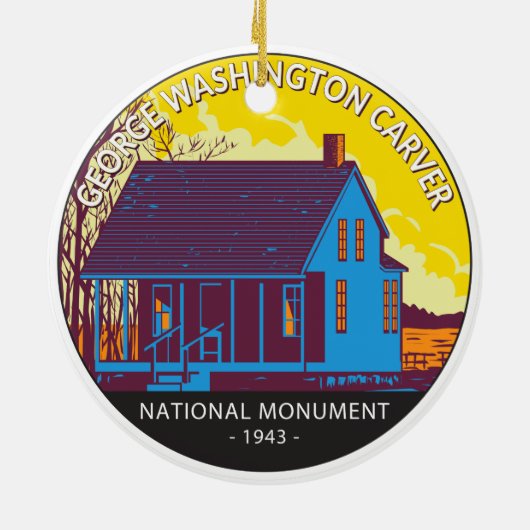 George Washington Carver National Monument  Keramisch Ornament (Achterkant)