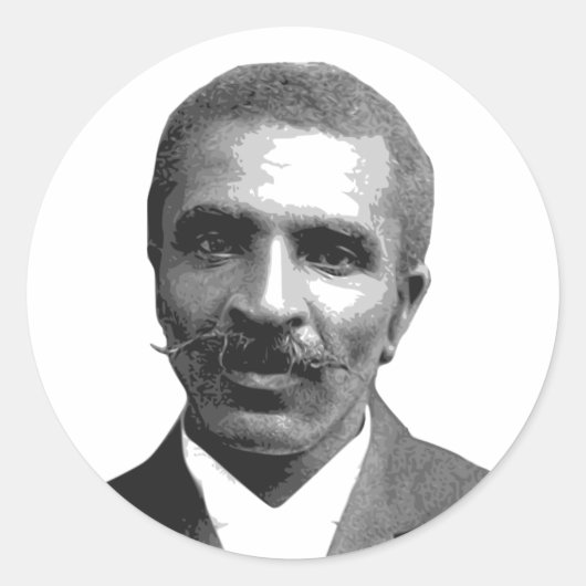 George Washington Carver Ronde Sticker (Voorkant)