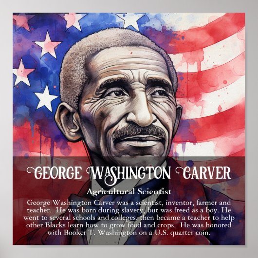 George Washington Carver Zwart Geschiedenis Maand  Poster (Voorkant)