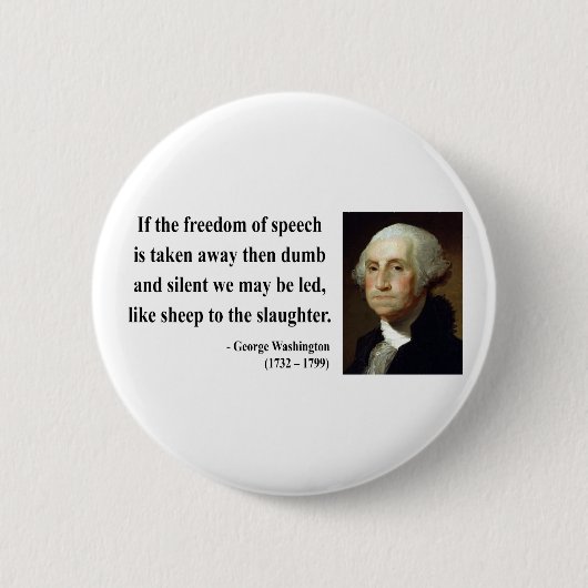 George Washington Citaat 3b Ronde Button 5,7 Cm (Voorkant)