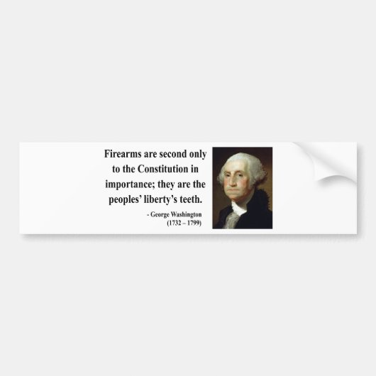 George Washington citaat 6b Bumpersticker (Voorkant)