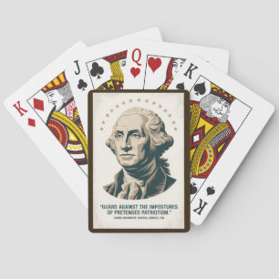 George Washington citaat Amerikaanse president kun Pokerkaarten