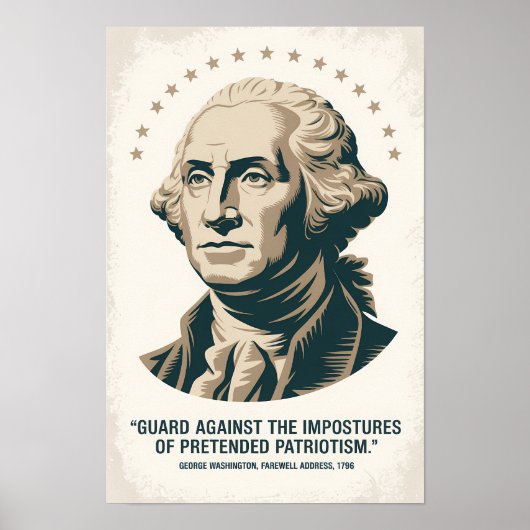 George Washington citaat Amerikaanse president kun Poster (Voorkant)