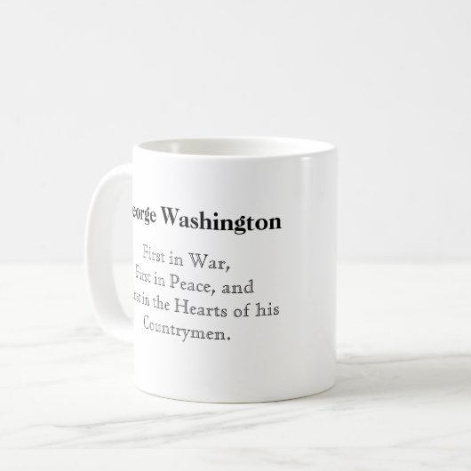 George Washington Coffee Mok (Voorkant links)
