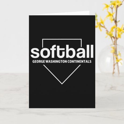 George Washington Continentals Softll Home Plate  Kaart (Gele Bloem)