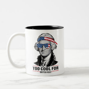 George Washington Cool met Britse Regel op 4 juli Tweekleurige Koffiemok