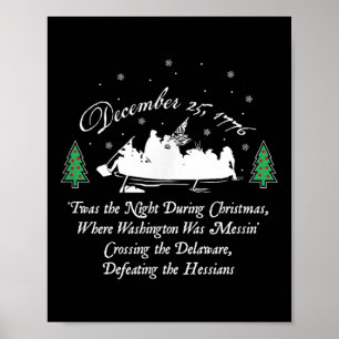 George Washington Crossing Delaware Amerikaanse oo Poster