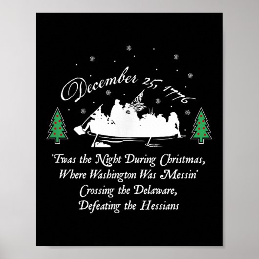 George Washington Crossing Delaware Amerikaanse oo Poster (Voorkant)