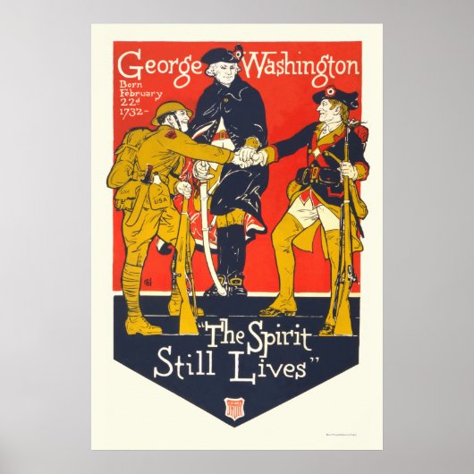 George Washington "De geest leeft nog steeds" Poster (Voorkant)