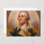 George Washington, de standaard Nationale Waardigh Briefkaart (Voorkant / Achterkant)