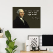 George Washington Debt Quote Poster (Thuiskantoor)