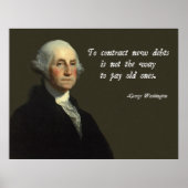 George Washington Debt Quote Poster (Voorkant)