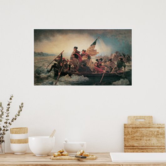 George Washington die de Delaware passeert Poster (Keuken)