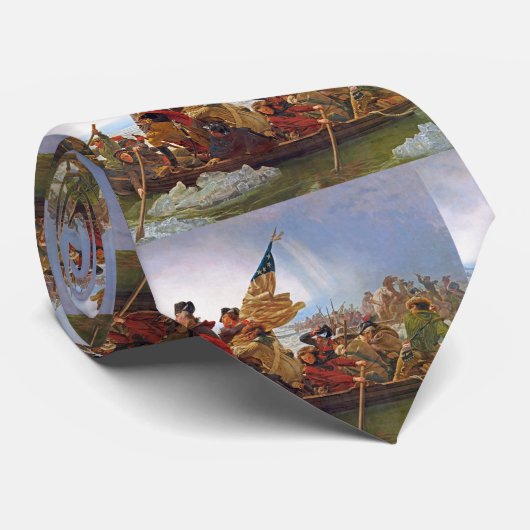 George Washington die de Delaware passeert Stropdas (Opgerold)