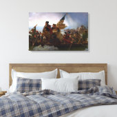 George Washington die de rivier de Delaware overst Canvas Afdruk (Insitu (Slaapkamer))