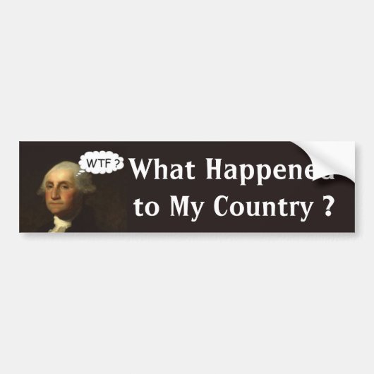 George Washington die ronddraait in zijn grave Bumpersticker (Voorkant)