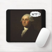 George Washington die ronddraait in zijn Grijze Fu Muismat (Met muis)