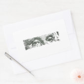 George Washington Dollar Bill Cash Geld Rechthoekige Sticker (Envelop)