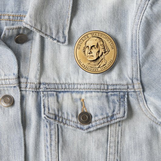 George Washington Dollar Ronde Button 5,7 Cm (In situ)
