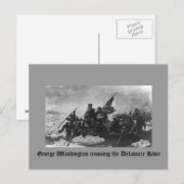 George Washington door de Delaware Briefkaart (Voorkant / Achterkant)