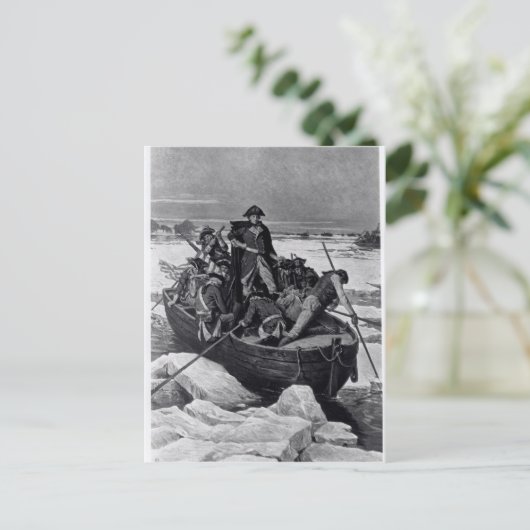 George Washington door de Delaware Briefkaart (Staand voorkant)