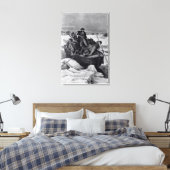 George Washington door de Delaware Canvas Afdruk (Insitu (Slaapkamer))