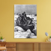 George Washington door de Delaware Canvas Afdruk (Insitu (Woonkamer))