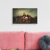 George Washington door de Delaware Canvas Afdruk (Insitu (Woonkamer))