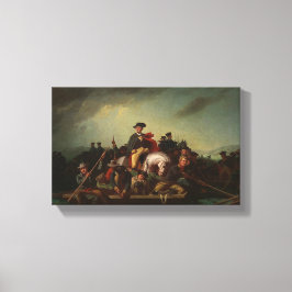 George Washington door de Delaware Canvas Afdruk