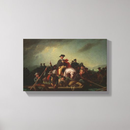 George Washington door de Delaware Canvas Afdruk (Voorkant)