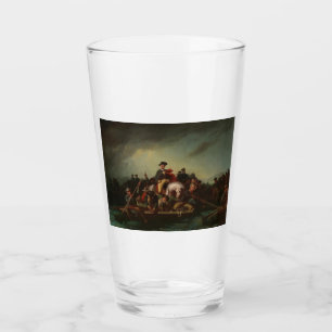 George Washington door de Delaware Glas