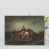 George Washington door de Delaware Kaart (Staand voorkant)