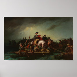 George Washington door de Delaware Poster