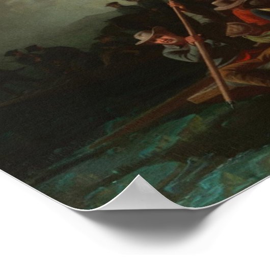 George Washington door de Delaware Poster (Hoek)