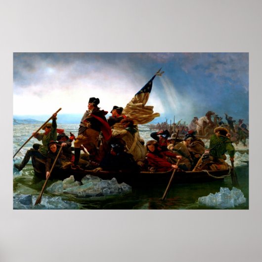 George Washington door de Delaware River 1851 Poster (Voorkant)