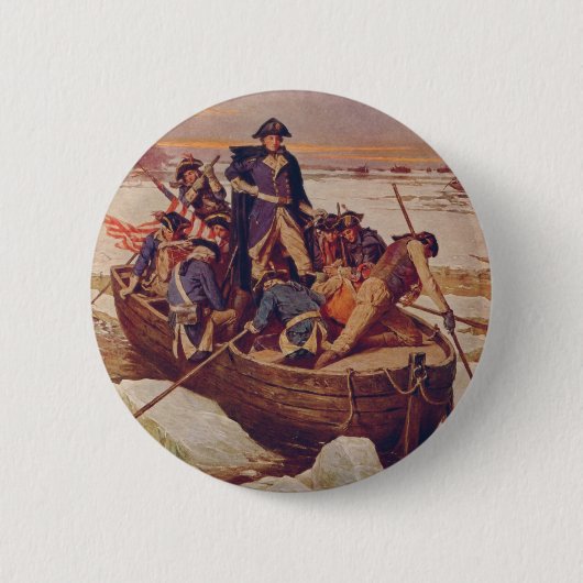 George Washington door de Delaware Ronde Button 5,7 Cm (Voorkant)