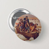 George Washington door de Delaware Ronde Button 5,7 Cm (Voorkant /achterkant)