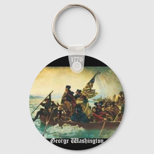 George Washington door de Delaware Sleutelhanger (Voorkant)